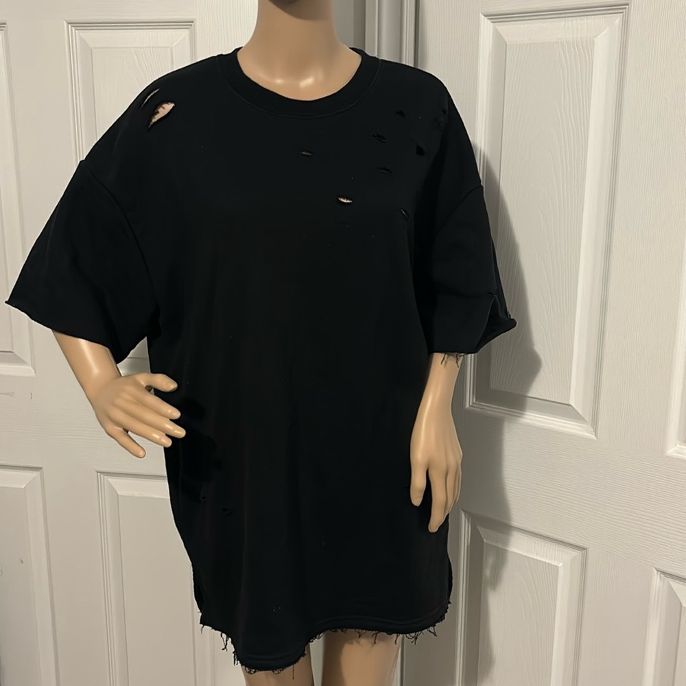 Browny Japanese Brand Style Streetwear distressed dress size Large